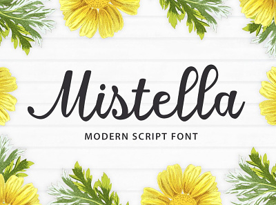 Mistella Script branding calligraphy creative market fonts graphic design invitation labels logo mistella script packaging poster wedding