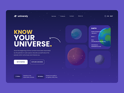 web design | universly branding space universe web design
