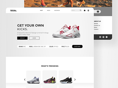 kicks | ecommerce ui