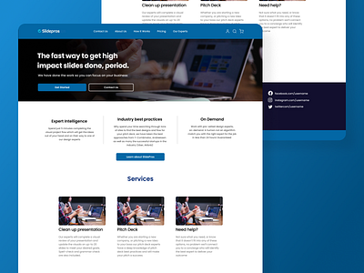 slidepros | figma branding figma landing page ui web design