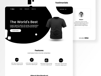 tees ecommerce | figma branding figma landing page ui web design