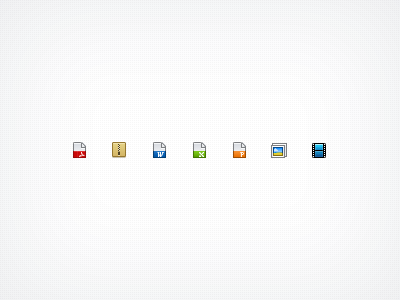 File type icons .zip 16px academy acrobat chuck excel files film icons image interface nespresso norris photo powerpoint reader video word