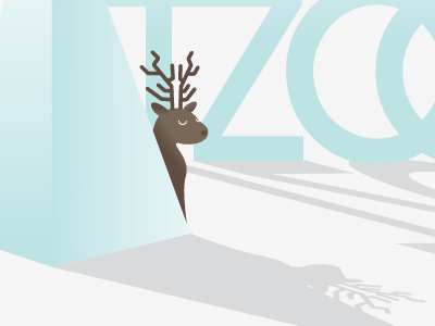 Foressst chill cold illustration no unicorn stag trees tzog vector