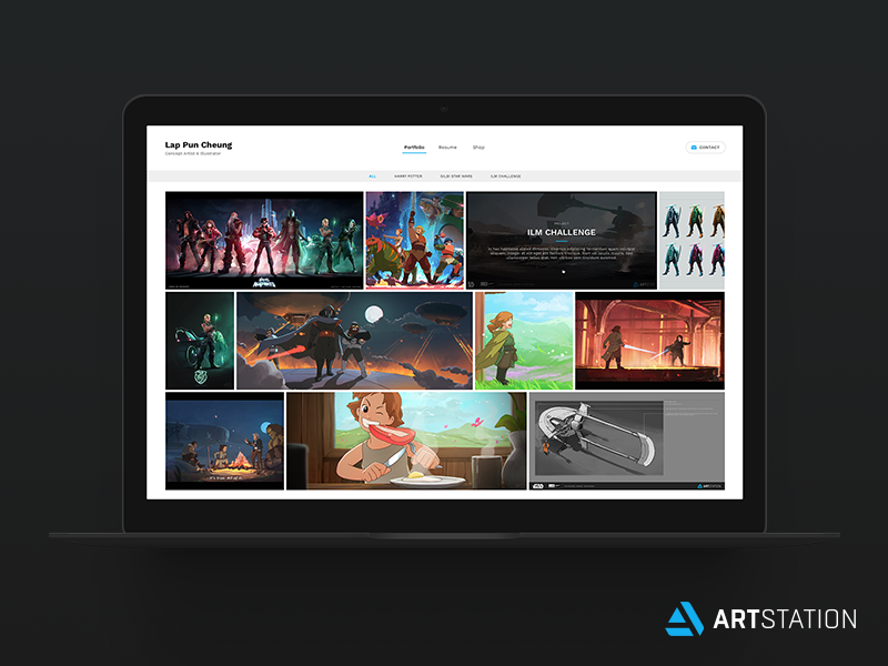 Artstation PRO – Mosaic Theme webdesign artist theme mosaic artstation