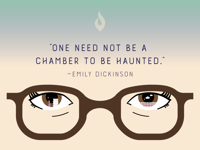 "One need not be a chamber to be haunted." vector illustrator passion project poetry adobe illustrator vector illustration