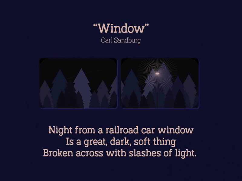 "Window" by Carl Sandburg aftereffects animation illustration illustrator passion project poetry