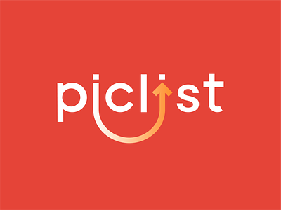 Logo Challenge - Piclist arrow arrow logo logo mark orange p icon p letter p logo red red logo warm white logo