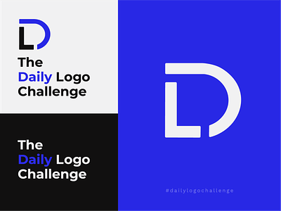 Daily Logo Challenge - "Daily Logo Challenge" black blue blue and white blue logo branding d letter daily logo daily logo challenge daily logo design dailylogochallenge dlc vector