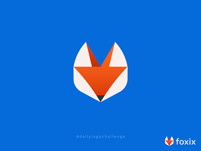 Daily Logo Challenge - Fox Logo abstract logo animal logo animal logos blue logo clean fox fox brand fox face fox icon fox logo geometric logo new new logo orange logo