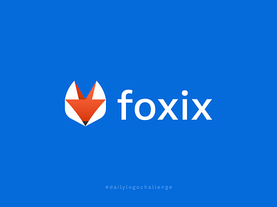 Daily Logo Challenge - Fox Logo 2 abstract logo animal animal logo animal logos blue logo clean fox fox brand fox logo foxix geometric orange logo simple