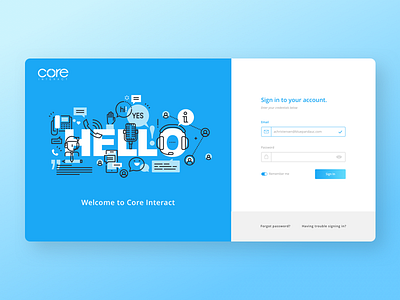 Daily UI #12 - Sign In blue branding clean desktop form graphic design sign in ui ux web welcome