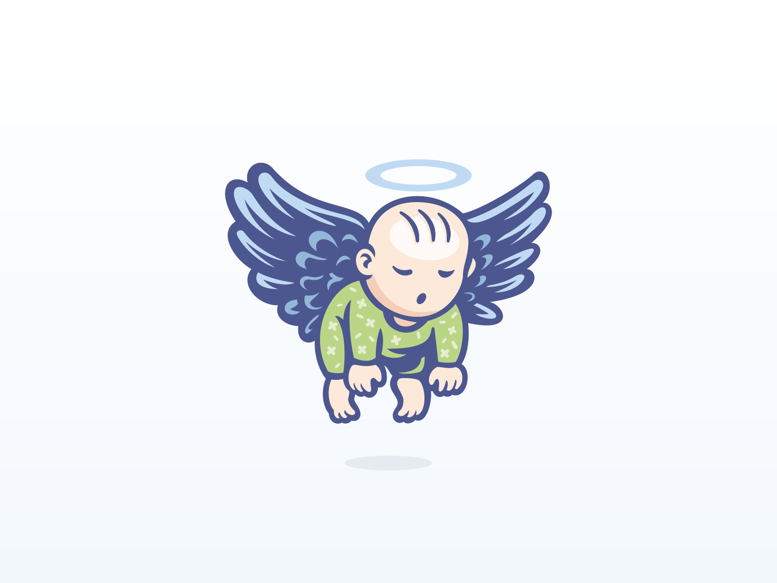 Baby Angel Vector Logo Mascot, Graphic Templates - Envato Elements