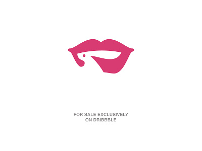 Lips Rabbit Logo for Sale Exclusively branding inspiration lips and rabbit lips logo logo logo for sale rabbit logo sell woman