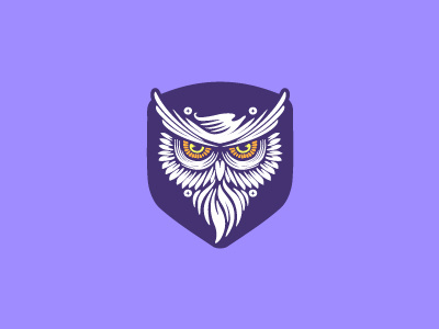 Owl Shield Logo art character creative design emblem illustration logo old owl tattoo vintage