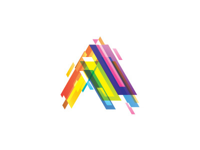 Geometric Letter A Logo abstract colorful geometric letter a logo logo mark logotype v