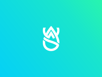 Wuters aqua drop letter w line logo inspiration rgb simple w logo water ws