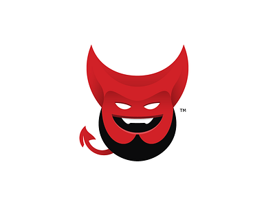 Buto Gendeng devil hell horn icon illustration red tail