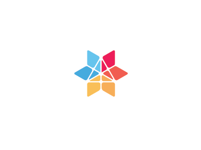 Star Network Logo Dribbble abstract arrow color flower geometric inspiration logo media network rounded technology triangle