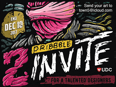 Dribbble Invites 99designs dribbble ekoprasetyo illustration invite invites logo poster udc udcjogja vintage