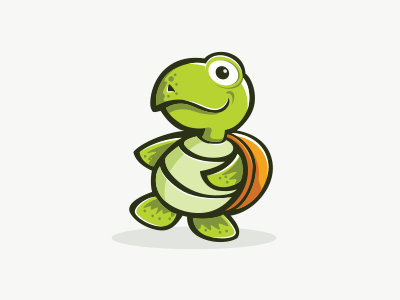 Turtle Logo cartoon game kids logo mascot turtle