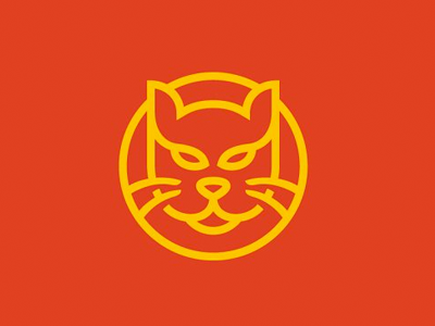 Line Cat Logo cat line logo pet
