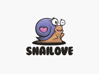 Snailove snail snail logo