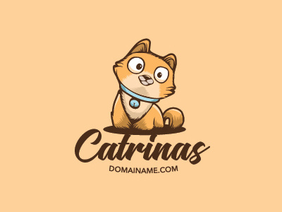 Catrinas cartoon cat logo pet