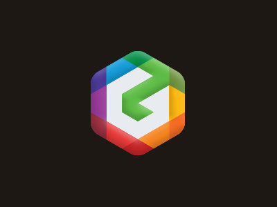 Gearad box color colorful consulting cube digital dynamic g logo lowpoly media multimedia