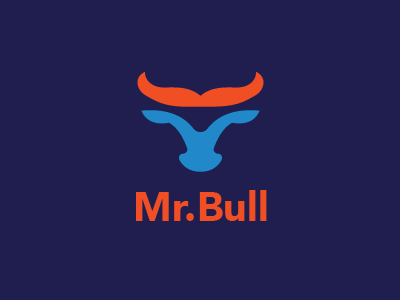 Mr. Bull Logo bull head bull logo logo inspiration man mister mustache