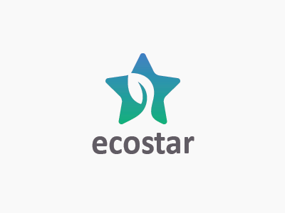 Eco Star Logo eco green leaf logo logo inspiration pictorial simple star