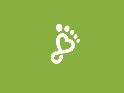 Feet Love Logo acupuncture beauty care clinic feet foot health healthy heart leg logo love