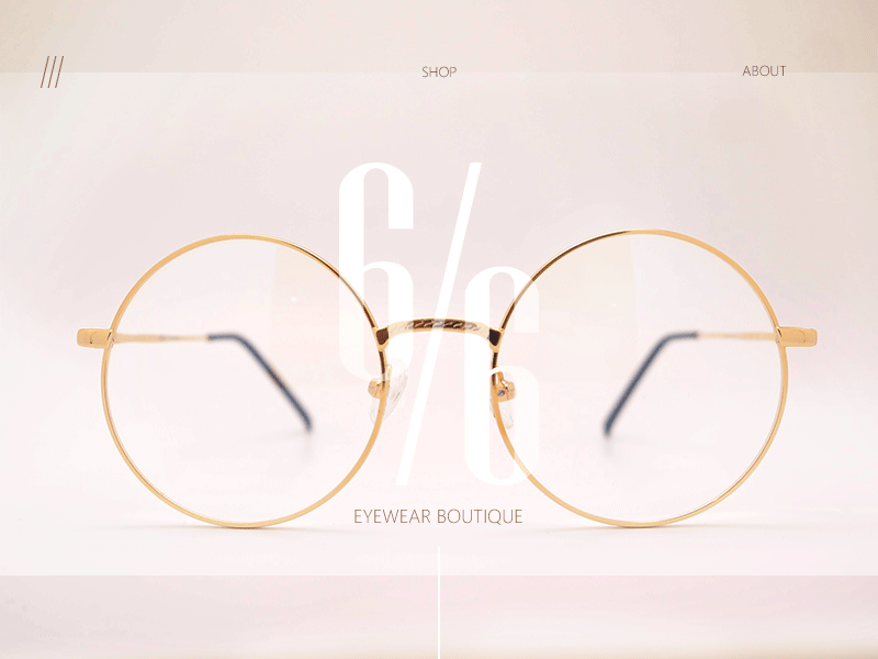 6/6 EyeWear Boutique ecommerce eyewear glasses landing page