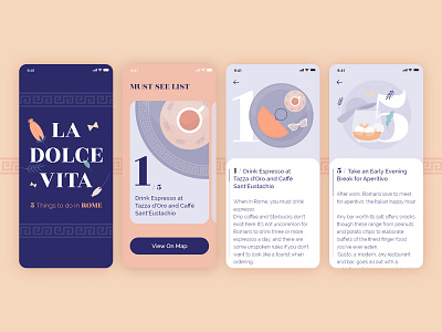 5 things to do in ROME- Adobe XD Playoff illustration product design rome ui design