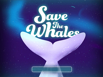 Save the Whales - splash screen game art illustraion splashscreen ui design