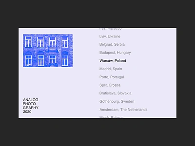 menu animation analog design gallery menu minimal photography photography portfolio ui ui ux ui ux design ux