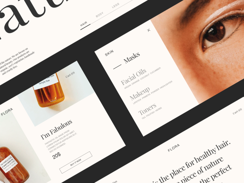 E-commerce overview cosmetic design minimal natural ui ui ux ui ux design ux