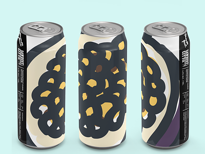Sawdust Brewery, Passion Fruit on can beer art beer can beer label branding funky illustraion type