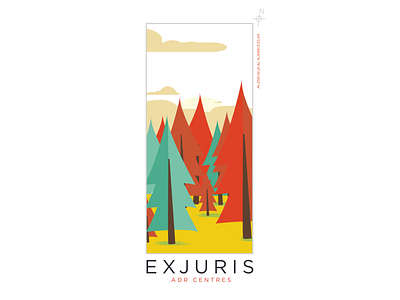 EXJURIS, The Forest branding branding design design illustraion logo