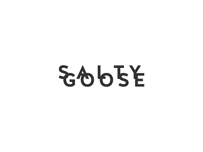 Saltygoose Word Mark branding design typography