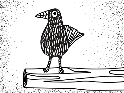 Crow design doodle illustraion illustrator