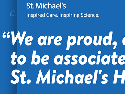 St Michael's Experience branding hospital