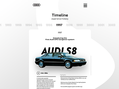 Audi History Timeline branding design ui ux