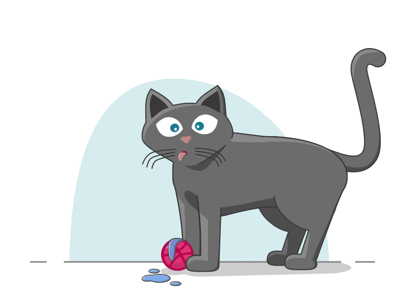 Dribbble. Am I Doing It Right? cat debut drool gif illustration veterinarian