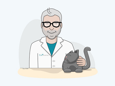 Cat Doctor Illustration cat doctor dr illustration veterinarian