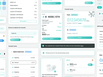 DAppNode Dashboard Components 3d components dappnode dashboard design ethereum figma staking ui variants web3 wizard