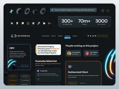 Nethermind.io - Components 3d defi design ethereum figma kit library nethermind ui web