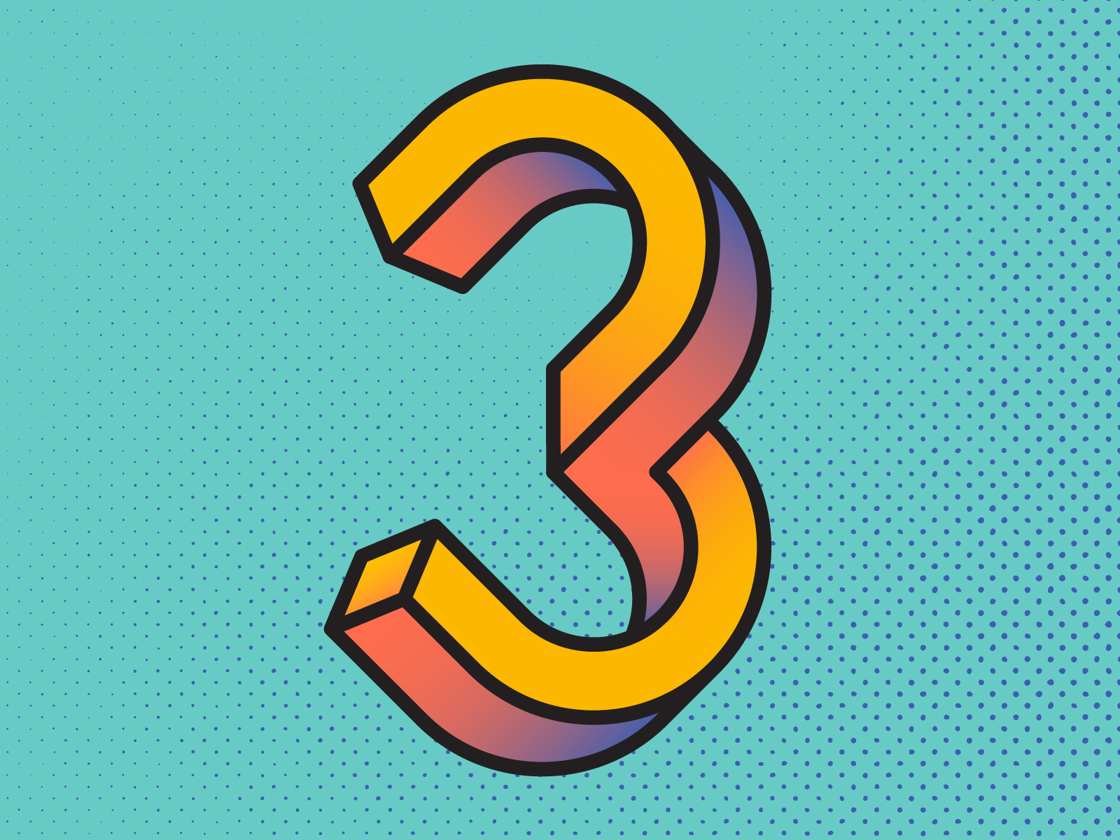 3 is for 3D by Tyler Stewart on Dribbble