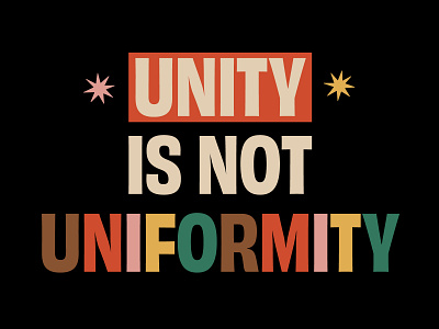 Unity is not uniformity