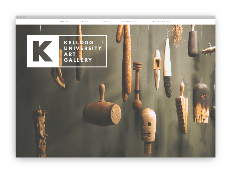 Kellogg Gallery Landing Page art branding gallery identity logo responsive web web design website