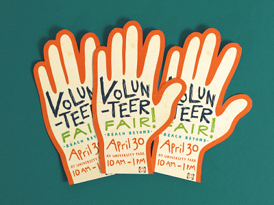 Volunteer Fair Campaign: Die-cut Flyers